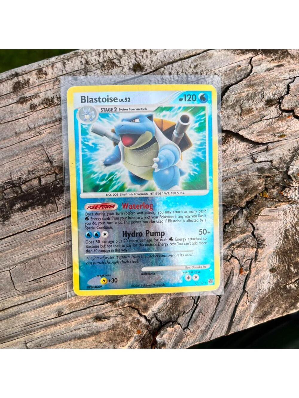 Blastoise LV.52 2/132 Reverse Holo - Secret Wonders 2007 - Waterlog - Authentic